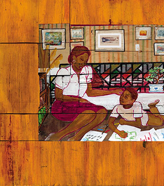 An image from <em>Radiant Child</em>, used with permission from Little, Brown Books for Young Readers. Illustrations copyright Javaka Steptoe 2016.
