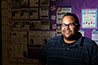 <p>Director of the Young Adult Borough Center at Franklin D. Roosevelt High School Julio Peña '08.</p>