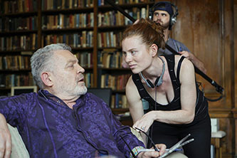 Haag on the set of <em>Maturity</em>. Photos by Dmitry Zhukov.