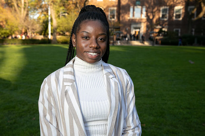 Senior LaClaire Robinson is working with fellow members of the 2020 graduating class to raise money and continue the newly-minted tradition of a class gift for Brooklyn College students.