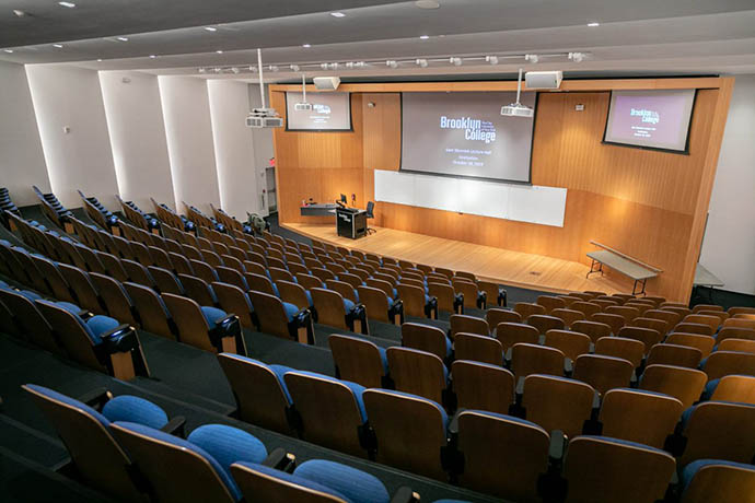 The Sam Skurnick Lecture Hall in New Ingersoll Hall at Brooklyn College 