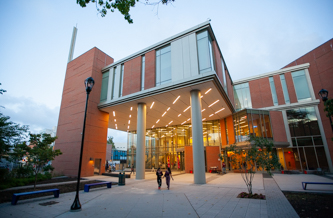 The Leonard & Claire Tow Center for the Performing Arts, a LEED-certified building.