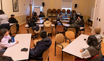 Students at a workshop