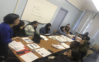 CUNY EDGE students at the Professional Etiquette Workshop on October 29.