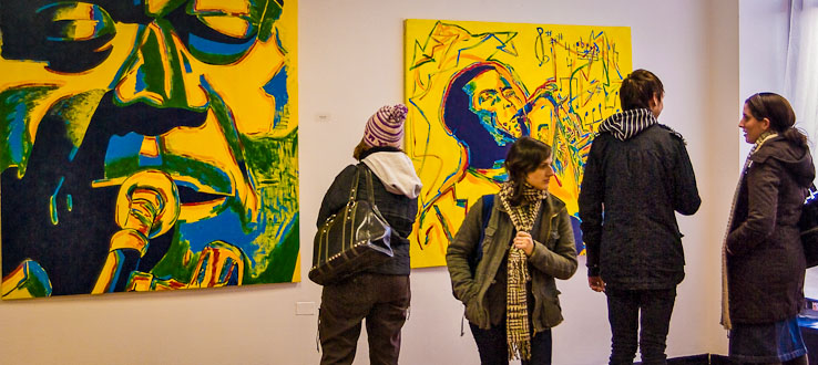 The Art Gallery has a wide array of creative works.