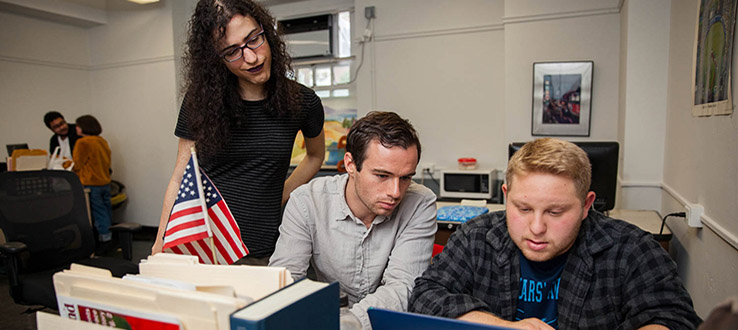 Future journalists collaborate on every issue of the student newspaper.
