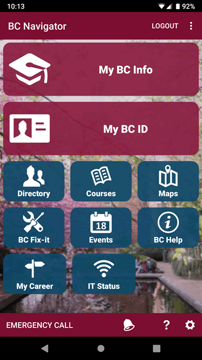 BC Navigator Main Menu