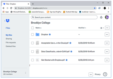 Dropbox screen shot