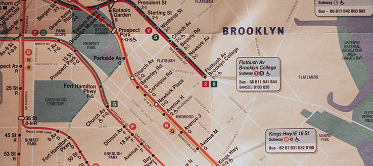 Abundant, convenient mass transit makes a trip to Brooklyn College simple.
