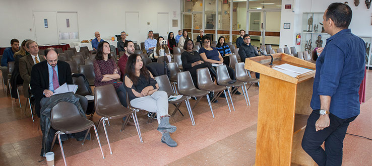 February 2017: Professor Moustafa Bayoumi addresses issues surrounding surveillance and the First Amendment, in light of undercover operations on campuses.