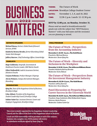 2022 Business Matters! The Future of Work