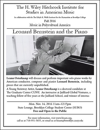 Poster for Leonard Bernstein and the Piano