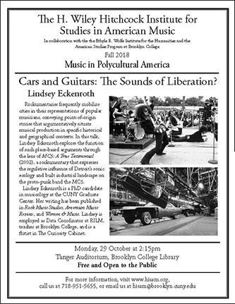 Poster for <em>Cars and Guitars: The Sounds of Liberation?</em>