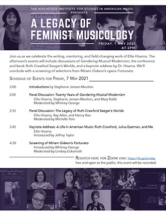 Poster for <em>A Legacy of Feminist Musicology</em>