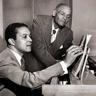 Everett Lee with Reverend J. C. Olden, Civil Rights leader and father of Lee’s first wife, Sylvia Olden Lee, Courtesy of The Courier-Journal and <a href=