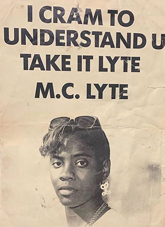1987 promotional flyer for MC Lyte’s first single, distributed from the First Priority office, courtesy of Milk Dee [Kirk Robinson]