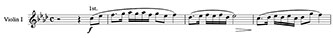 Example 1: First movement regal motif, mm. 1–4