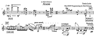 Example 6: mm. 1-7 of <em>Axon</em>.