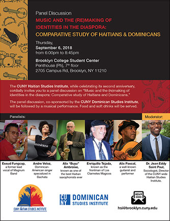 Panel Discussion: Music and the (Re)making of Identities in the Diaspora: Comparative Study of Haitians & Dominicans