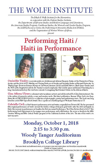Performing Haiti / Haiti in Performance poster