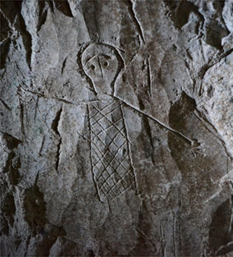 Ancient cave graffito, photograph courtesy of Prof. Karen Stern