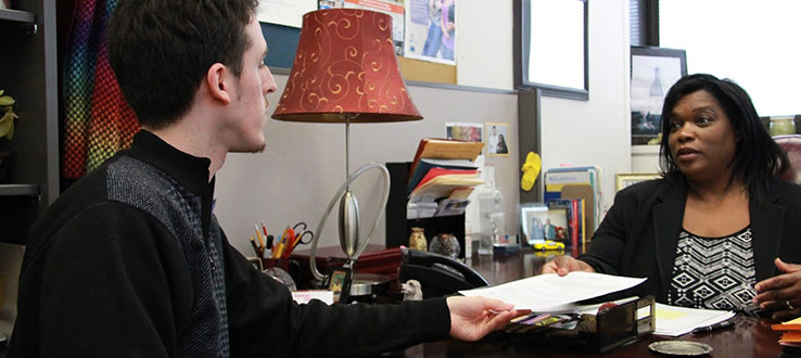 Speak to a counselor for advice on jobs, internships, and more related to your career.