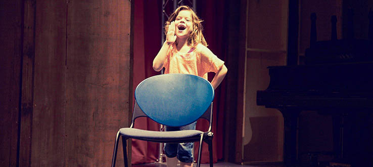 Theater Games and Improvisation student in performance.