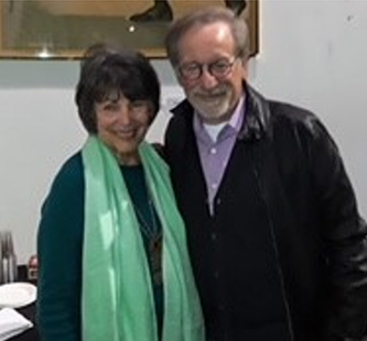Professor Emerita Virginia Sánchez-Korrol with Director Steven Spielberg