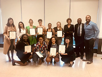 Brooklyn College 2018 Sociology student inductees into the Alpha Kappa Delta honors society