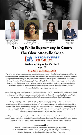 Poster for Taking White Supremacy to Court: The Charlottesville Case
