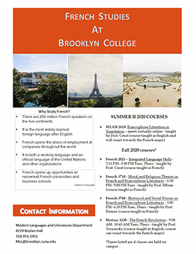 French Studies at Brooklyn College