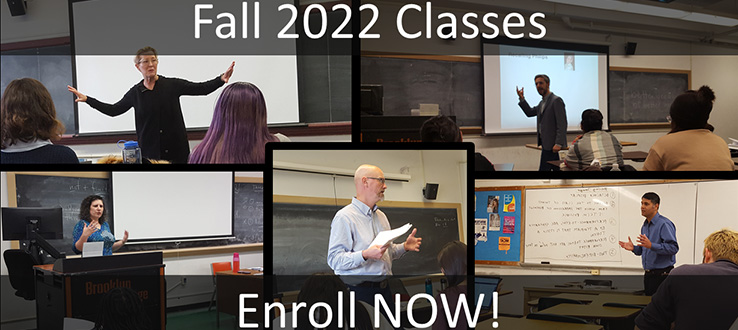 Check out the fall 2022 courses on YouTube and on the web.