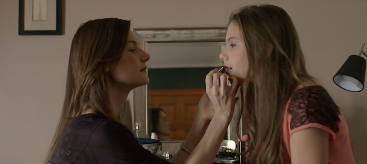 Still shot from the thesis film, 'Red Lips', by Clara Brotons.