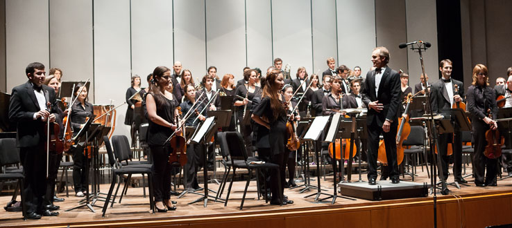 Our numerous ensembles perform under the direction of world-renowned musicians and conductors.