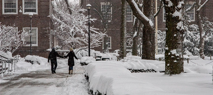 Winter provides a new and beautiful face to our campus.