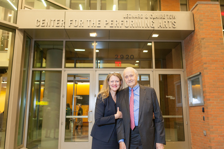 President Michelle J. Anderson and Leonard Tow