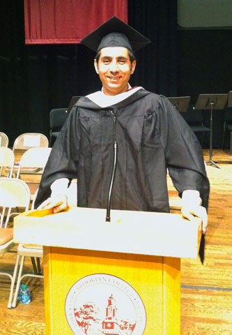 Orhan Top is geared up for the master's Commencement Exercises.