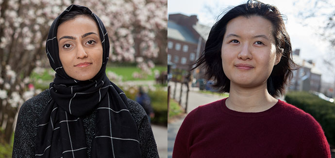 Iqra Nadeem, left, and Lily Lee.