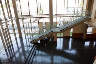 The Tow Center's grand lobby.