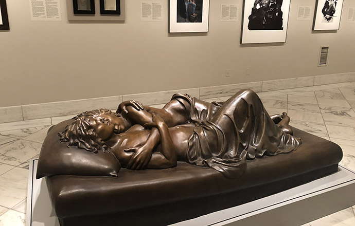 Department of Art Professor Patricia Cronin's bronze sculpture, <em>Memorial to a Marriage</em>.