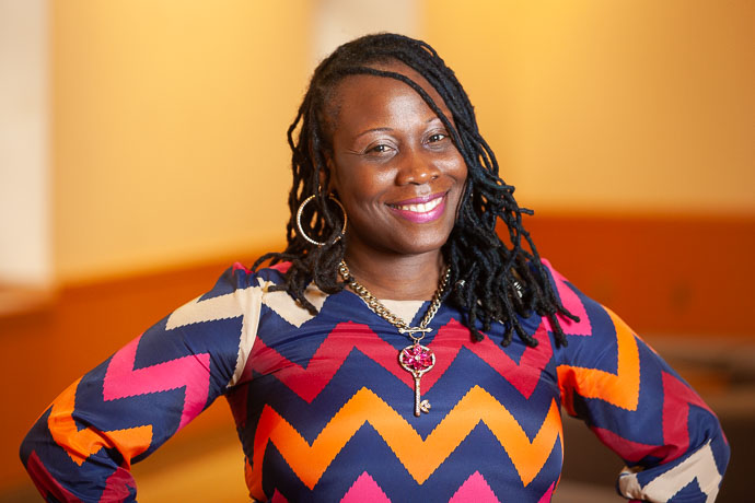 Dionne Davis hopes that her tenacity to obtain her bachelor's degree is an inspiration to others who take unconventional routes to pursue a college education. (Photo by David Rozenblyum)