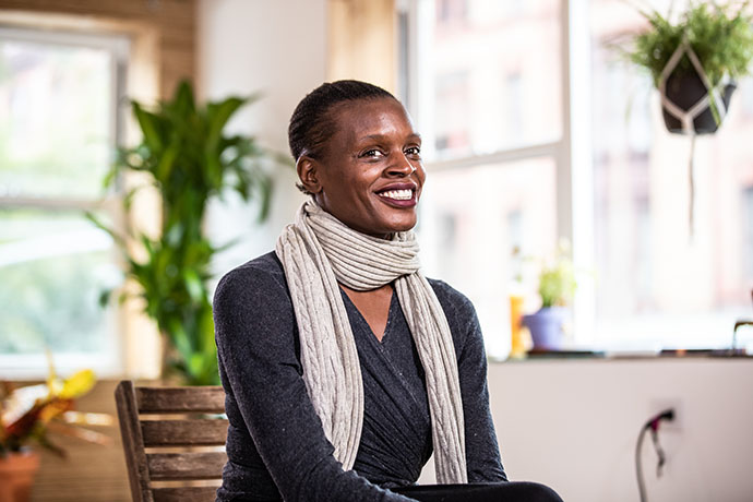 Choreographer and performer Okwui Okpokwasilli. Photo courtesy the John D. & Catherine T. MacArthur Foundation.<br />