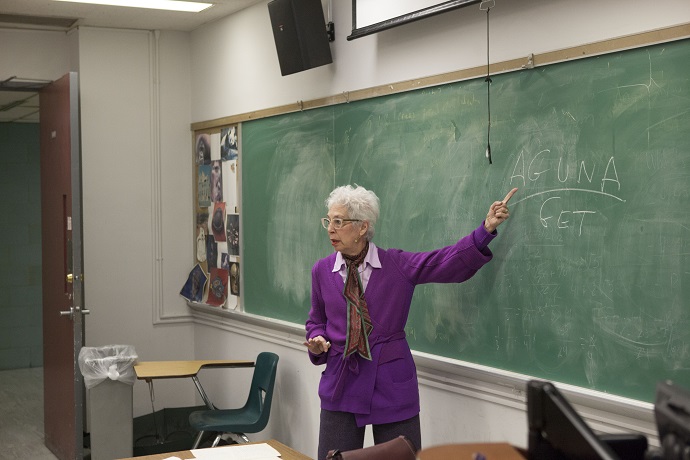 In her course, 'The Jewish Woman,' Reguer examines Judaism and Jewish womanhood from a feminist perspective. 'Aguna' is Hebrew for 'anchored,' describing a Jewish woman's status in marriage. 'Get' is a Jewish divorce document.