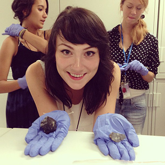 Caitlin Boas found old meteorites during her Rosen Fellowship.