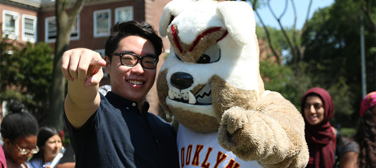Buster on the Quad
