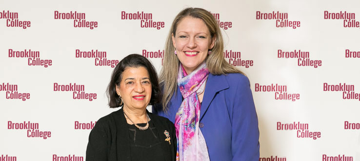 Honoring Anselma Rodriguez for her 45 years of service to Brooklyn College.